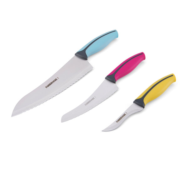 Farberware Precise Slice Soft Grip Chef Knife Set, 3Piece